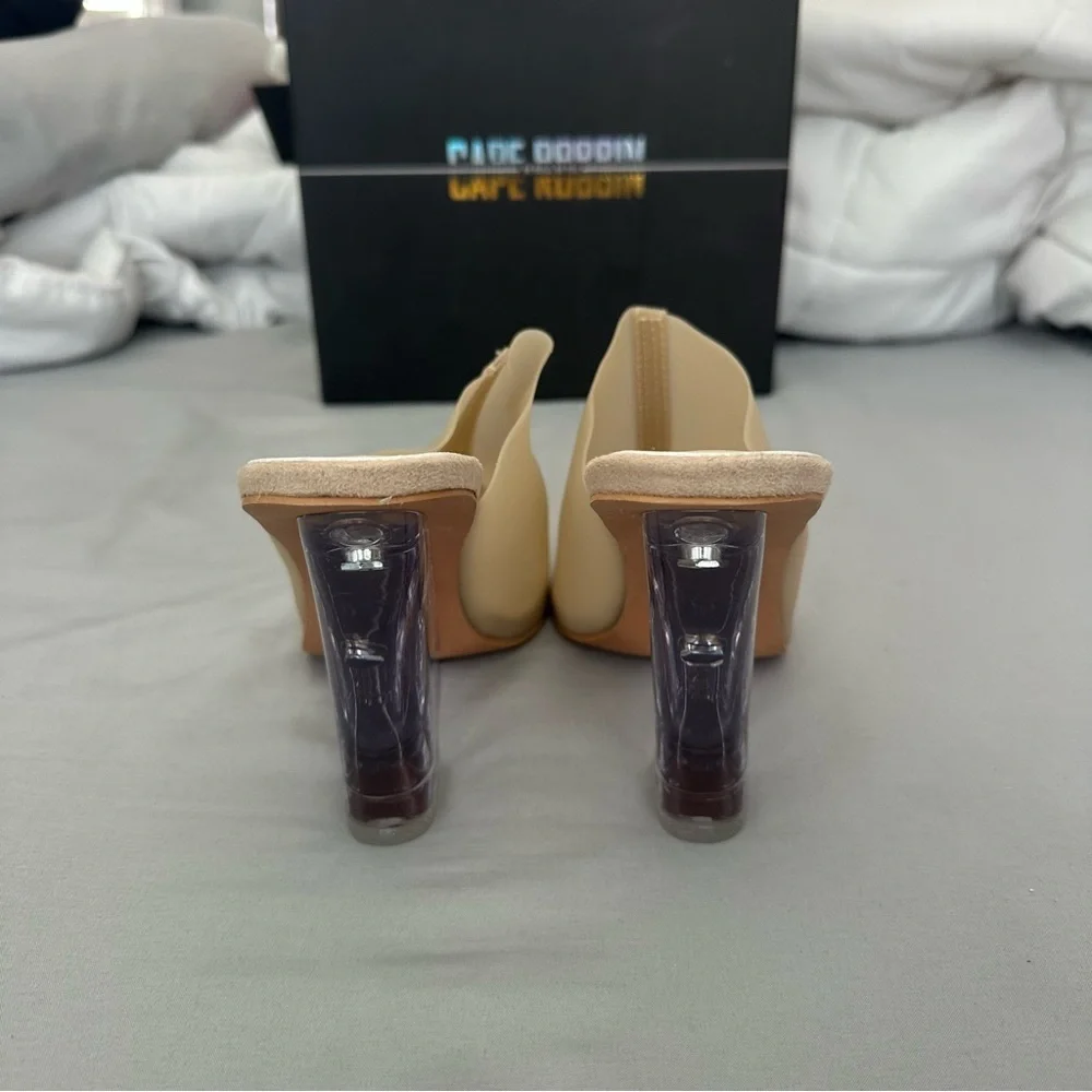 CAPE ROBBIN CARLIE WEDGE MULES